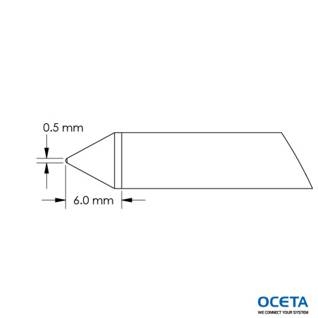 Cartouche, conique, power, 0,5x6,0mm, GTC