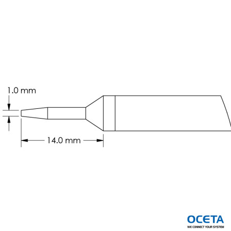 Cartouche, conique,  1,0x14,0mm, GTC