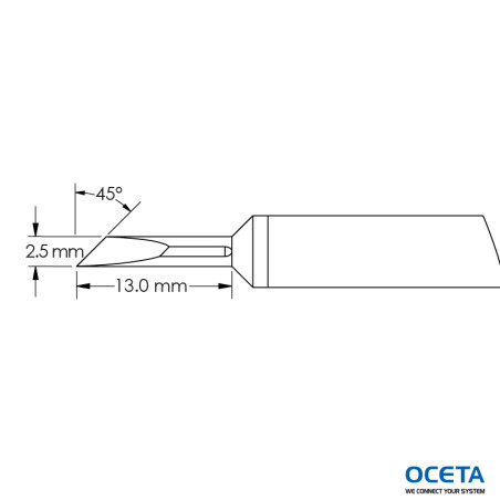 Cartouche, couteau, power, 2,5x13,0mm, 45d, GTC